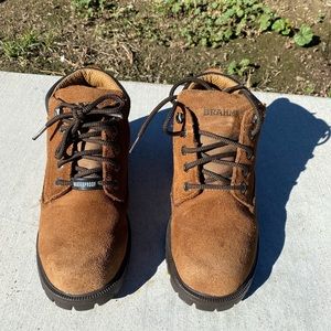Brahma Brown Ankle Lace Up Boots Size 7